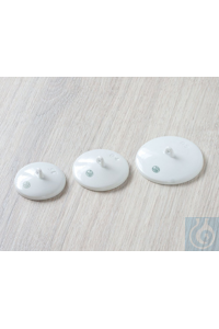 Deksel in porselein voor smeltkroezen, D1 30 x D2 34 mm, DIN 12 904 Deksel in porselein voor...